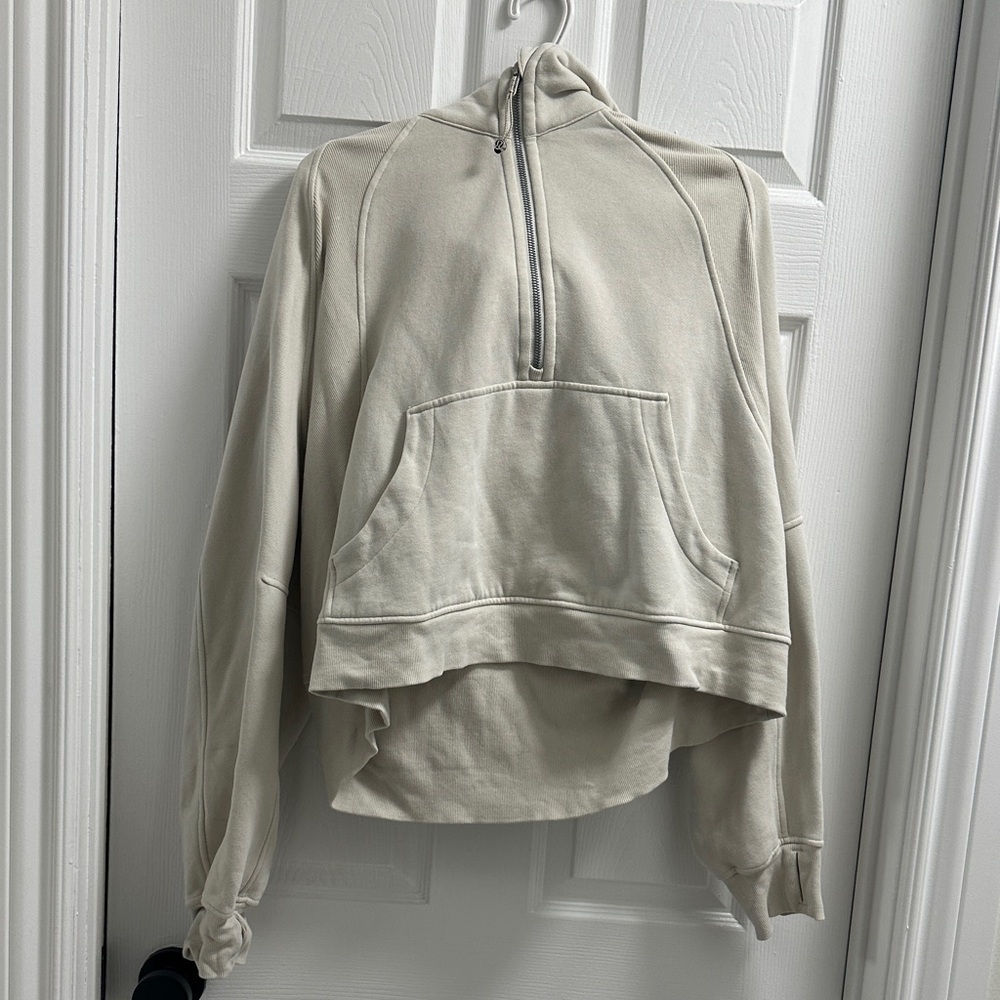 Lululemon Athletica Cream Half-Zip Hoodie